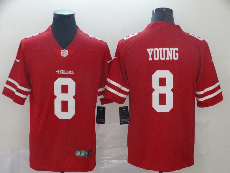 Men San Francisco 49ers #8 Young Red Nike Vapor Untouchable Limited Player NFL Jerseys